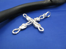 Load image into Gallery viewer, Sterling Silver Sailor's Knot Rope Cross Pendant