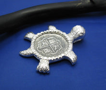 Load image into Gallery viewer, Sterling Silver Sea Turtle Pendant with Reproduction Shipwreck Cobb