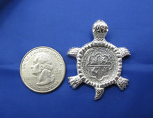 Load image into Gallery viewer, Sterling Silver Sea Turtle Pendant with Reproduction Shipwreck Cobb