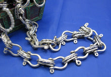 Load image into Gallery viewer, Sterling Silver 11mm Nautical Shackle Mariner Link Chain Necklace