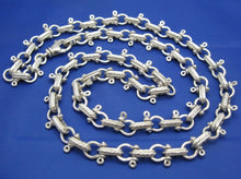 Load image into Gallery viewer, Sterling Silver 8mm Pirate Shackle Anchor Link Chain with Lobster Claw Swivel Latch