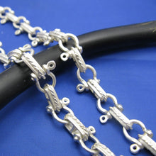 Load image into Gallery viewer, Sterling Silver 8mm Pirate Shackle Anchor Link Chain with Lobster Claw Swivel Latch