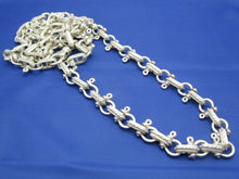Load image into Gallery viewer, Sterling Silver 8mm Pirate Shackle Anchor Link Chain with Lobster Claw Swivel Latch
