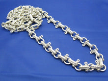 Load image into Gallery viewer, Sterling Silver 8mm Pirate Shackle Anchor Link Chain with Lobster Claw Swivel Latch