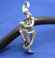 Load image into Gallery viewer, Sterling Silver Mermaid and Diver Lover Affair Necklace
