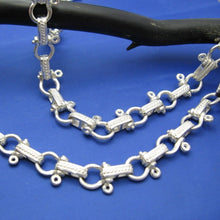 Load image into Gallery viewer, Sterling Silver 8mm Pirate Shackle Anchor Link Chain with Camouflage Latch