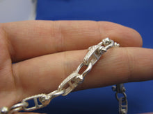 Load image into Gallery viewer, Sterling Silver 8mm Pirate Shackle Anchor Link Chain with Camouflage Latch