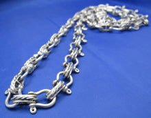 Load image into Gallery viewer, Sterling Silver 11mm Nautical Shackle Mariner Link Chain Necklace