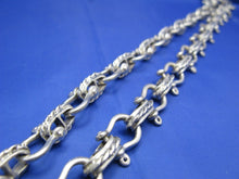 Load image into Gallery viewer, Sterling Silver 11mm Nautical Shackle Mariner Link Chain Necklace
