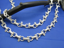 Load image into Gallery viewer, Sterling Silver 8mm Pirate Shackle Anchor Link Chain with Lobster Claw Swivel Latch