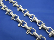 Load image into Gallery viewer, Sterling Silver 8mm Pirate Shackle Anchor Link Chain with Lobster Claw Swivel Latch