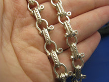 Load image into Gallery viewer, Sterling Silver 8mm Pirate Shackle Anchor Link Chain with Lobster Claw Swivel Latch