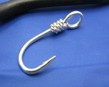 Load image into Gallery viewer, Sterling Silver Large Fish Hook With Rope