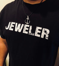 Load image into Gallery viewer, Large Sterling Silver Plain Anchor Necklace with Shackle Bail