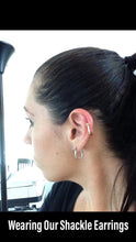 Load image into Gallery viewer, Sterling Silver Pirate Shackle Earring Pair