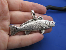 Load image into Gallery viewer, Sterling Silver Large Double Sided Red Fish Pendant with Ruby Eyes and Onyx Tail