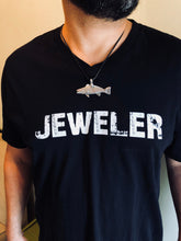 Load image into Gallery viewer, Sterling Silver Large Double Sided Red Fish Pendant with Ruby Eyes and Onyx Tail