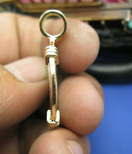 Load image into Gallery viewer, 14k Gold Replica Pirate 2 Reale Doubloon Pendant With Barrel Bail