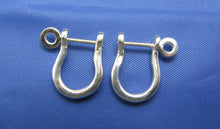 Load image into Gallery viewer, Small Sterling Silver Pirate Shackle Earring Pair Handmade by Crisol Jewelry