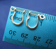 Load image into Gallery viewer, Small Sterling Silver Pirate Shackle Earring Pair Handmade by Crisol Jewelry
