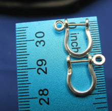 Load image into Gallery viewer, Small Sterling Silver Pirate Shackle Earring Pair Handmade by Crisol Jewelry