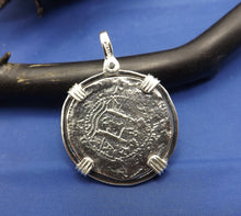 Load image into Gallery viewer, Shipwreck "4 Reale" Treasure Coin Reproduction Doubloon Pirate Coin Unique Piece of 8 Pendant