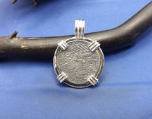 Load image into Gallery viewer, Sterling Silver "1 Reale" Atocha Replica Coin with Barrel Bail