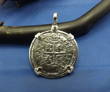 Load image into Gallery viewer, Shipwreck "4 Reale" Treasure Coin Reproduction Doubloon Pirate Coin Unique Piece of 8 Pendant