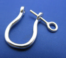 Load image into Gallery viewer, Sterling Silver Single Shackle Earring with Secure Screw Post