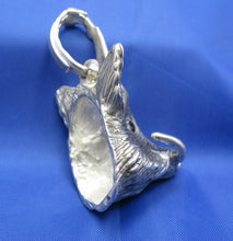 Load image into Gallery viewer, Large Sterling Silver Hog Head Pendant with Rifle Bail and Red Gemstone Eyes