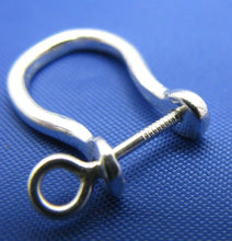 Load image into Gallery viewer, Sterling Silver Single Shackle Earring with Secure Screw Post