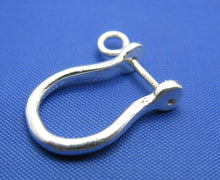 Load image into Gallery viewer, Sterling Silver Single Shackle Earring with Secure Screw Post

