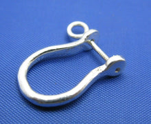Load image into Gallery viewer, Sterling Silver Single Shackle Earring with Secure Screw Post