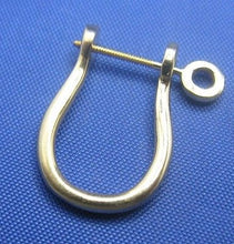 Load image into Gallery viewer, 14k Gold Single Shackle Earring with Secure Screw Post
