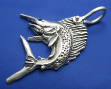 Load image into Gallery viewer, Custom Sterling Silver Sail Fish Pendant with Realistic Detailing
