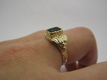 Load image into Gallery viewer, 14k Gold Detailed Atocha Shipwreck Royalty Ring Emerald Artifact Reproduction