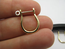 Load image into Gallery viewer, 14k Gold Two-Tone Shackle Earring Pair