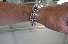 Load image into Gallery viewer, Sterling Silver Large 20mm Nautical Shackle Bracelet with Camouflaged Latch