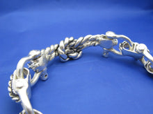 Load image into Gallery viewer, Sterling Silver Large 20mm Shackle Bracelet with Sailor's Rope Knot and Camouflaged Latch
