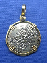 Load image into Gallery viewer, Spanish Colonial "1 Reale" Atocha Shipwreck Coin Replica in 14k Yellow Gold Bezel