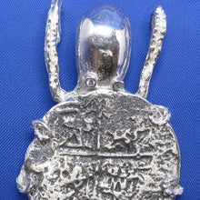 Load image into Gallery viewer, Sterling Silver Shipwreck Pirate Coin Replica with Gemstone Octopus Bezel