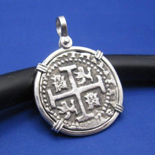 Load image into Gallery viewer, Sterling Silver Medium Sized Caribbean Pirate Coin Pendant