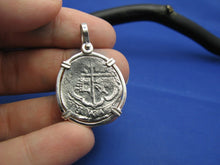 Load image into Gallery viewer, Sterling Silver Shipwreck Replica Coin with Unique Anchor Shaped Markings
