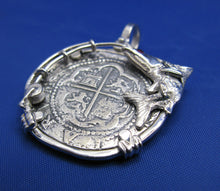 Load image into Gallery viewer, Medium Sized "4 Reale" Men's Nautical Shipwreck Treasure Coin Replica inside Custom Snook and Fishing Rod Pole Bezel