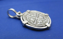 Load image into Gallery viewer, Sterling Silver "1 Reale" Atocha Replica Coin in Custom Sterling Bezel