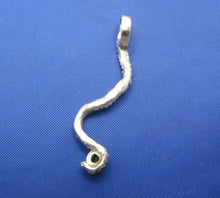 Load image into Gallery viewer, Ladies Sterling Silver Thin Elegant Octopus Tentacle Holding Black Diamond