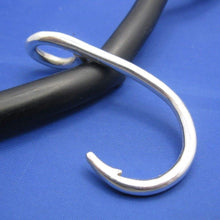 Load image into Gallery viewer, Sterling Silver Extra Large Men's Nautical Fish Hook Pendant 2.25"x 1.25"
