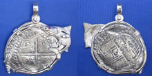 Load image into Gallery viewer, Extra Large Pirate Piece of 8 Treasure Doubloon Replica in Custom Snook and Fishing Rod Bezel 2" x 2"