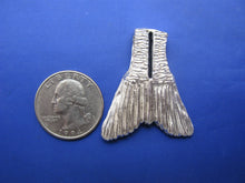 Load image into Gallery viewer, Large Sterling Silver Snook Tail Pendant with Black Stripe
