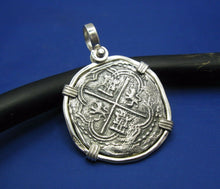 Load image into Gallery viewer, Large Sterling Silver Reproduction Coin of Spanish King Shield